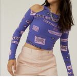 Daydreamer  Rude Looks Cold Shoulder Thermal Long Sleeve Crop Small NWT Photo 3