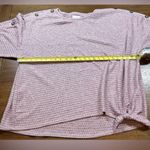 New York Laundry  Size 3X Pink Short Sleeve Button Accents Front Tie Sweater Photo 2
