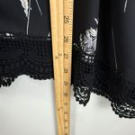 Rose + Olive  Top Women's 1X Plus Black White Lace Floral‎ V-Neck 3/4 Sleeve Boho Photo 8