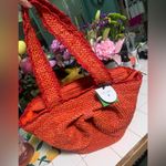 Kate Spade target Red Woven bow Tote Bag straw spring classic sold out Nwt Photo 5