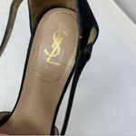 Saint Laurent Yves  Vintage black satin platform ultra high heels size 39.5 Photo 4