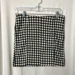Free People  Modern Femme Novelty Black and White Gingham Mini Skirt Size 4 Photo 2
