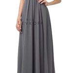 Bill Levkoff Womens Maxi Dress Gown Strapless Sweetheart Formal Gray Size 2 Photo 9