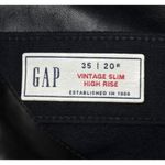 Gap  Women's Black Vintage Slim High Rise Faux Leather Pants Plus Size 35 20 MINT Photo 6