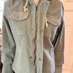 Live a Little  NWOT Corduroy Hood Jacket w/ Zip & Button Closure w/ Ruffles Photo 3