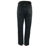 American Apparel Women's Black High Waisted Straight Leg Denim Jeans Size 28 Photo 2