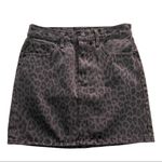 Lucky Brand Old Favorite Cheetah Print Denim Mini Skirt Size 2/26 Photo 4