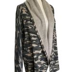 Lucky Brand Hoodie Camo Flyaway Sweatshirt Open front cardigan. Sz.M Photo 3