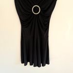 A Byer Y2K BLACK A. BYER ROUCHED SIDE MIDI DRESS Photo 1