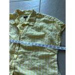 Talbots Top Womens XL Yellow White Stripe Linen Beachy Boho Coastal Lightweight Photo 6