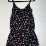 American Eagle Outfiters Black Pink/Blue Floral Dress Size 2 Spaghetti Straps Photo 0