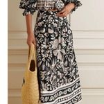 Farm Rio Brand New  Women's Size XS Black Graphic Floral Popover Blouse Top Photo 10