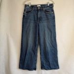 H&M  Wide Leg Crop Jeans Medium Wash Denim Womens 6 Petite Friendly Relaxed Fit Photo 1