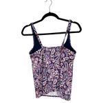 Lands' End  Underwire Floral Paisley Tankini Top Swimsuit Bathing Suit Size 10 Photo 5