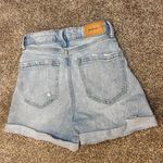Stradivarius Women's Super High-Rise Light Wash Cuffed Jean Shorts - Size 2 Photo 1