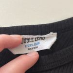 Double Zero Black ribbed one shoulder crop top Photo 1