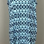 LULU B Dress Womens XL Blue Geometric Sleeveless UPF 50 Strappy Travel Resort Photo 0
