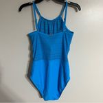 Ellen Tracy Women’s  Crochet Detail Tummy Control One Piece Swimsuit Blue Size 12 Photo 12