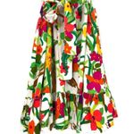 Handmade Tie Waist Antelope Mini Dress White Green S Photo 11