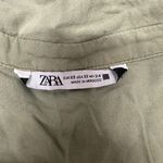 ZARA Size XS Green Linen  Top Photo 3