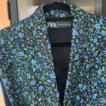 ZARA  quilted floral vest tie ditsy waistcoat jacket print adjustable padded Photo 4