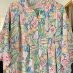 Vintage Leigh Karmitz By Periphery Floral House Coat Size L Photo 1