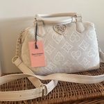 Juicy Couture NWT Glitzed Out Cream Crossbody Velour Satchel Bag Purse Photo 1