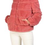 Love Token  Jodi Pink Faux Fur Bomber Quilted Jacket SZ M Photo 2