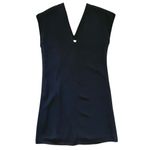 The Row Perry Black Stretch-Crêpe V-Neck Dolman-Sleeve Shift Dress Size XS Photo 2