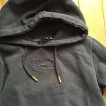 Superdry  Black Embroidered Hoodie US 12 Photo 1