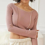 Urban Outfitters Out From Under Bella Thermal Seamed Long Sleeve Top Size Medium Photo 0