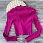 Aritzia NEW‎  Babaton sculpt knit ribbed top polo long sleeve pink Photo 9