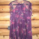 Mac Duggal  2143  Womens FLORAL FLUTTER SLEEVE MIDI DRESS Photo 8