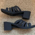 Jeffrey Campbell Block heel Strappy black Jelly Sandal Heels Size 8 Photo 0