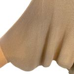 Pretty Little Thing  XL dohlman sleeve 2 tone over sized knit sweater tan Photo 2