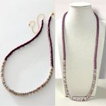 Free People Wanderin Belly Chain in Purple Puka Shell NWT Necklace Beach Summer Photo 2