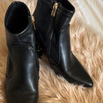 London Fog  Sleek Black Ankle Booties Photo 0