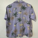Erika Vintage Y2K 90s  Tropical Floral Palm Tree Pocket Hawaiian Shirt Sz Medium Photo 4
