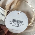 Selfie Leslie  Cowl Champagne Satin Corset Dress SIZE L Photo 3