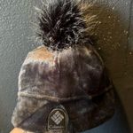 Columbia Women’s  Dark Gray Beanie with Faux Fur Pom Photo 0