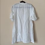 Dolma white linen pintuck coverup dress Size L Photo 3