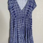 Urban Outfitters  Soft Blue Tribal V Neck Dress Medium Photo 4