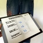 Lisette montreal jeans women's size 10 embroidered paint rock detail painted Blue Photo 5