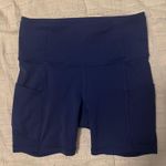 Lululemon  Biker Shorts with Side Pocket Navy Wunder Under 6” Photo 0