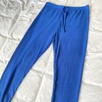 SheIn Royal Blue Knot Waist Ribbed Rib Knit Solid Leggings Size Large Photo 6