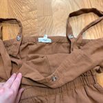Ee:some Romper Jumpsuit Brown Women’s M Boho Indie Festival Cottage Hobbit Tan Size M Photo 3