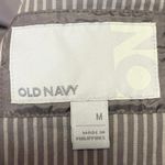 Old Navy Gray Striped One Button 3/4 Puff Sleeve Cropped Blazer Coat Jacket Sz M Photo 2