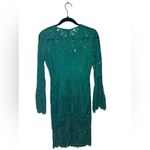 Lulus Enrapturing Elegance Green Lace Long Sleeve Midi Dress Size Small Photo 3