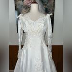Beautiful Vintage 90s Wedding Gown & Veil! White Size 14 Photo 5
