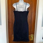 Fashion Bug Vintage Y2K Stretch Ruffle Denim Lace Summer Dress M Made in USA Photo 6